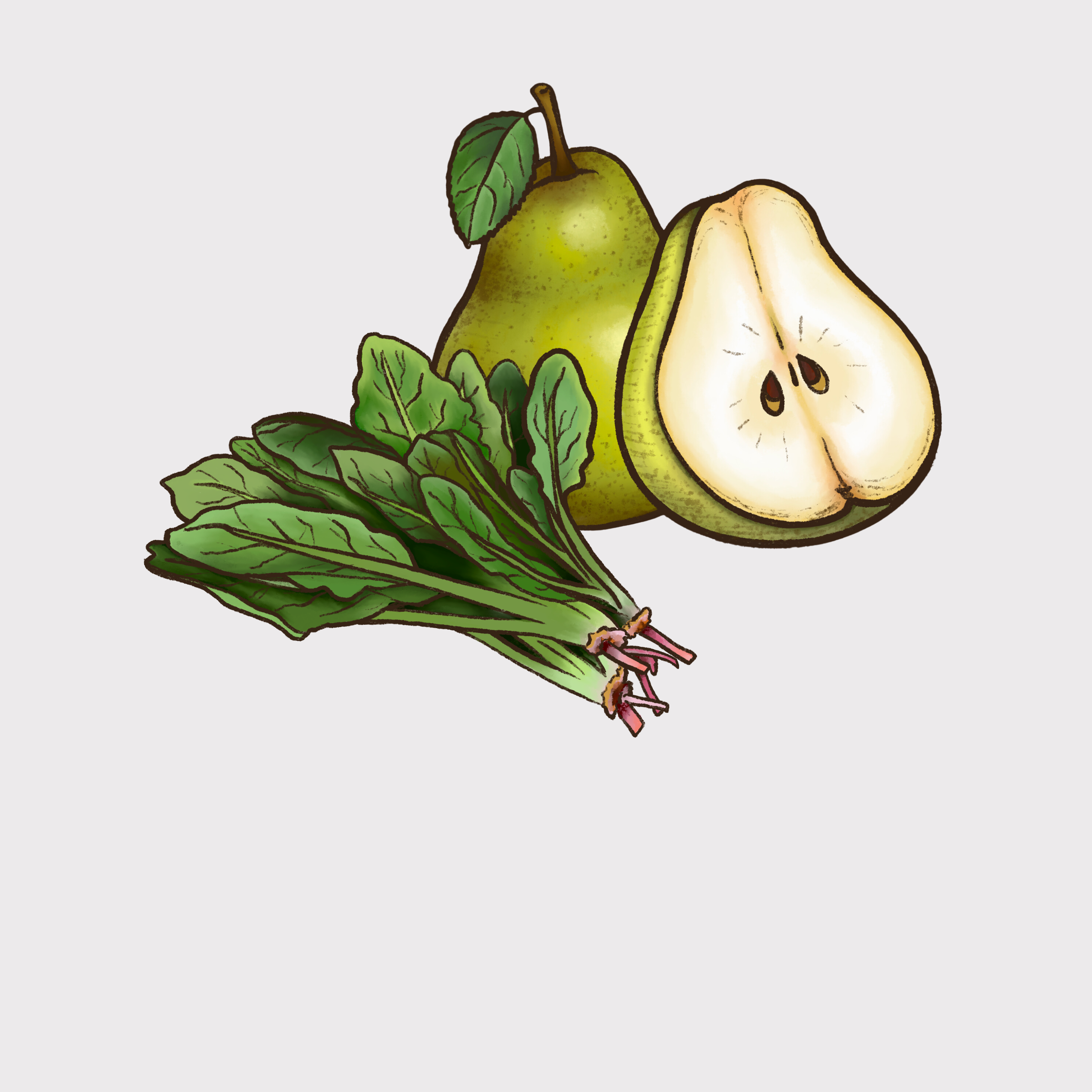 Pera + Espinaca