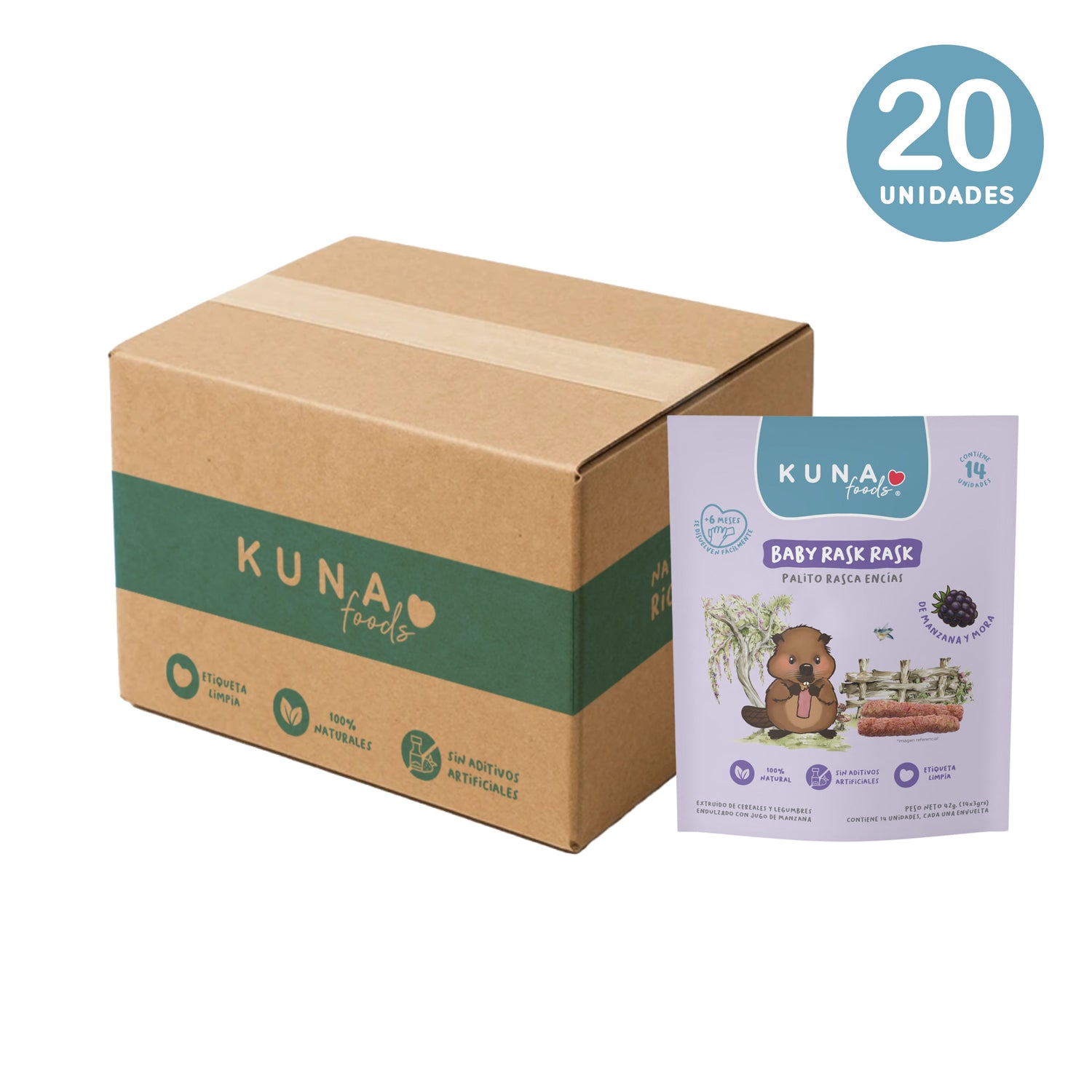 Caja Baby Rask Rask Manzana & Mora