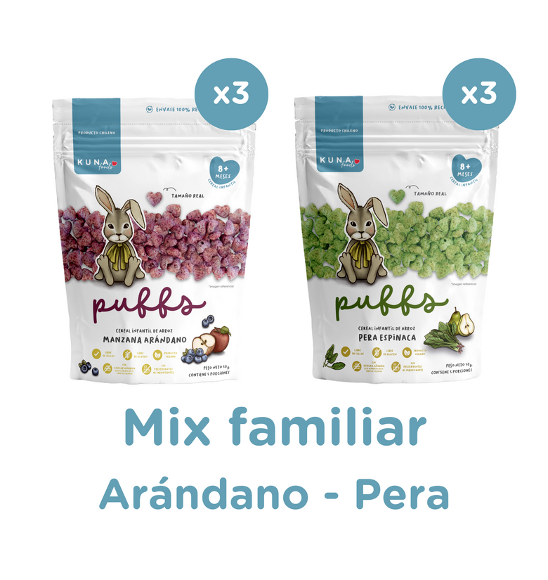 Mix Puffs Familiar Arándano - Pera