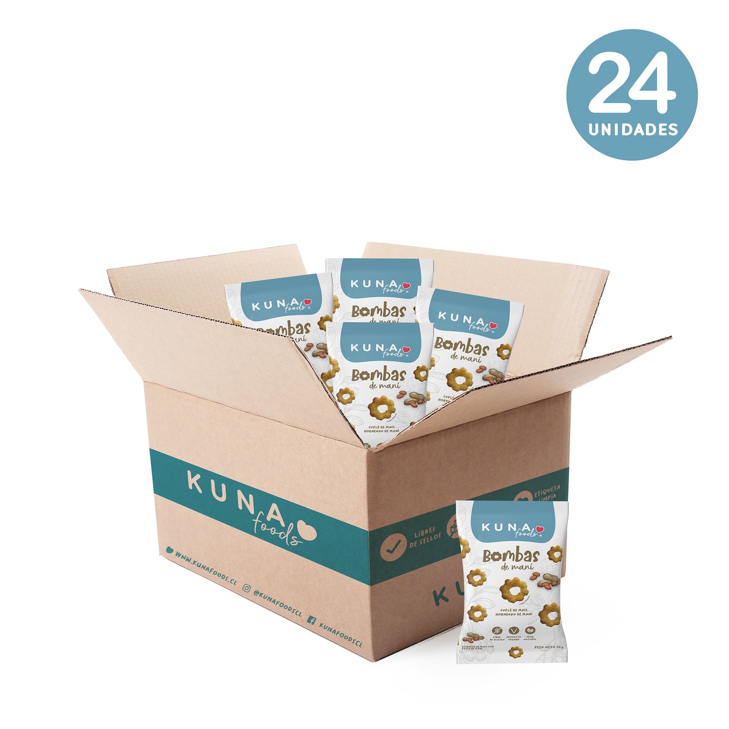 Caja Bombas Maní Individual
