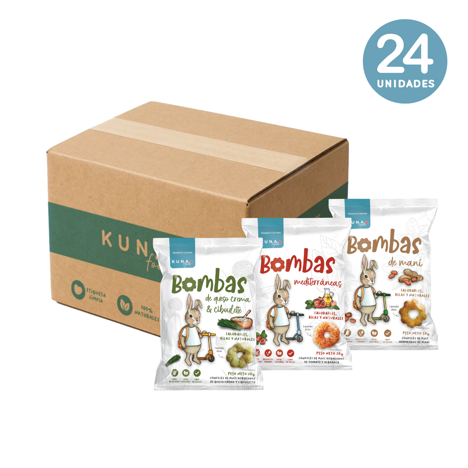 CAJA BOMBAS SURTIDA INDIVIDUAL - 24 x 20GR