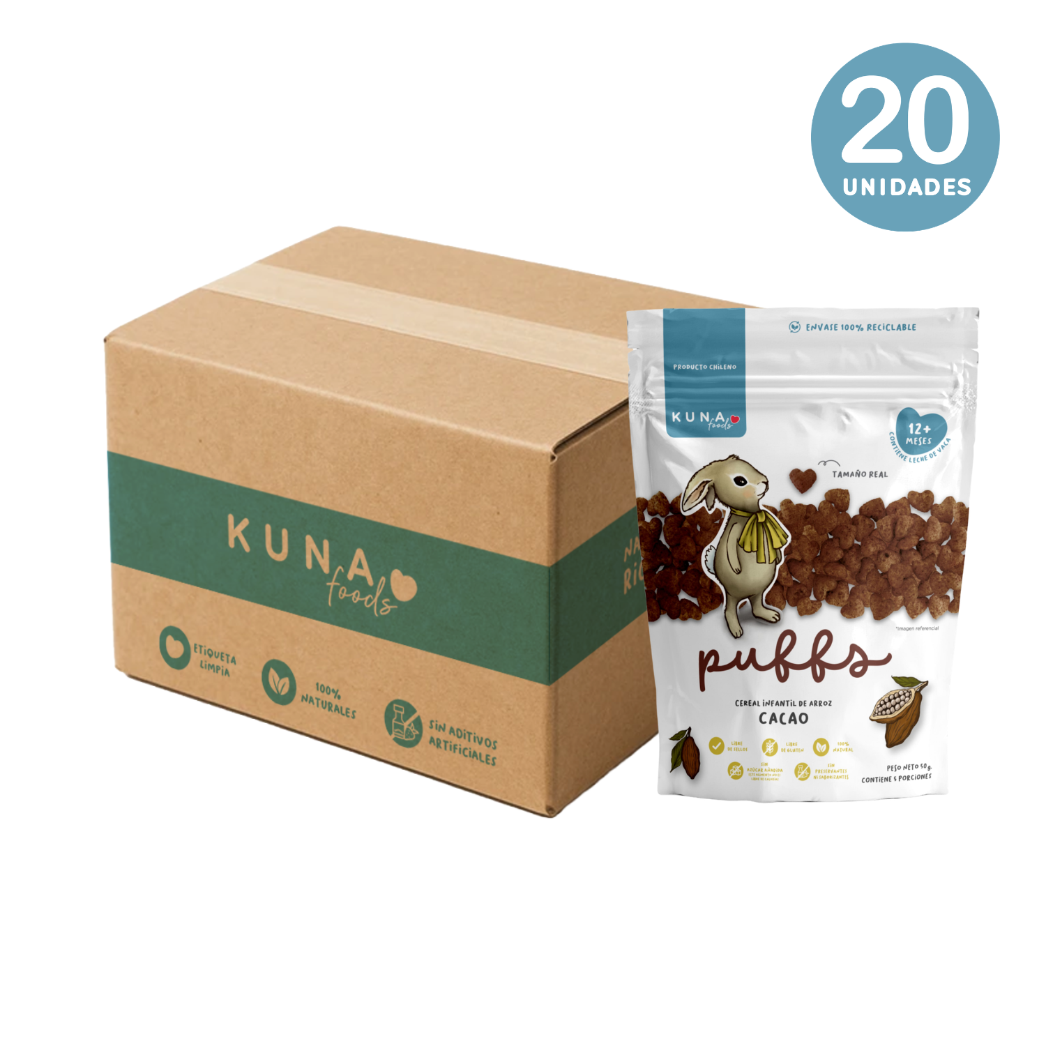 Caja Puffs Cacao Familiar