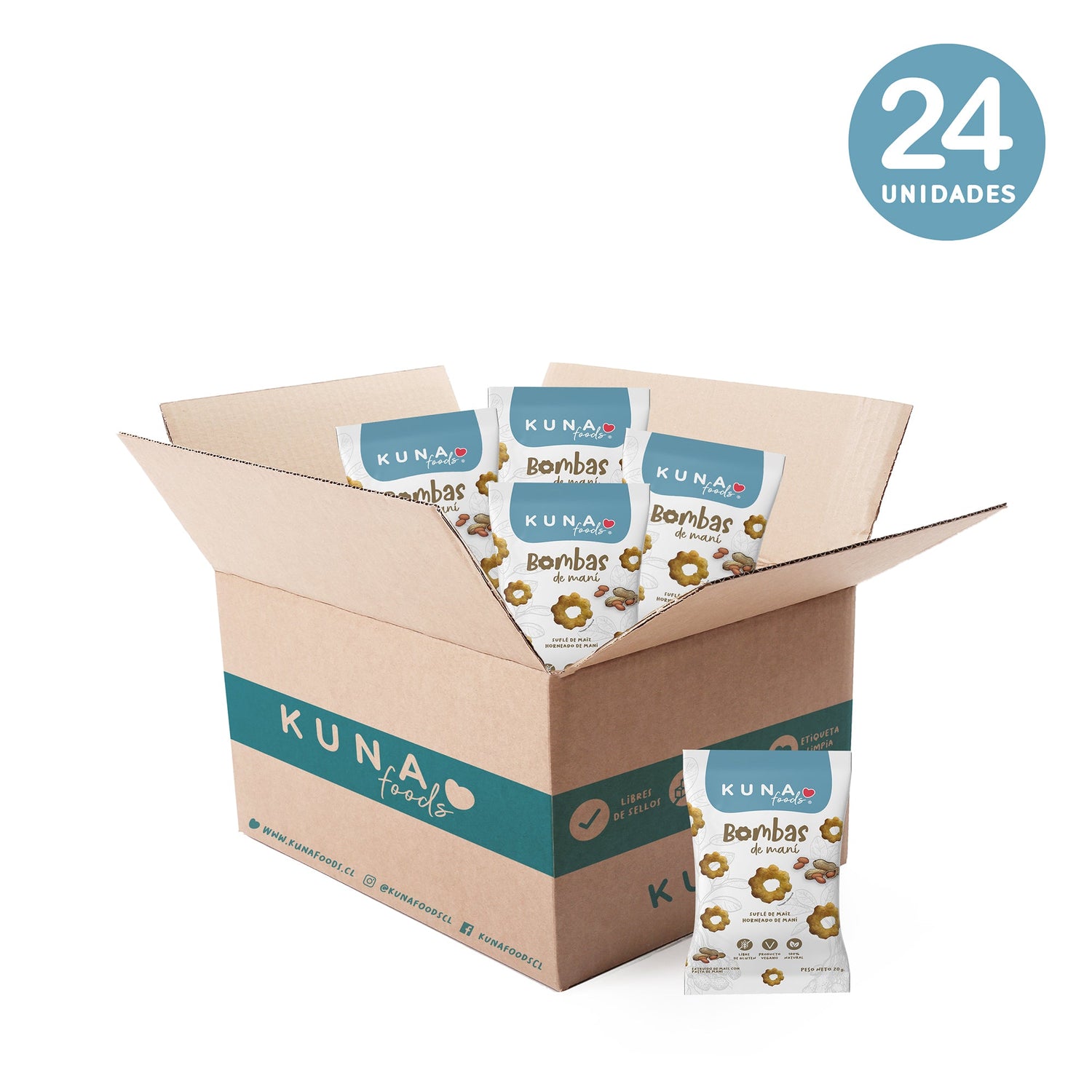 Caja Bombas Maní Individual
