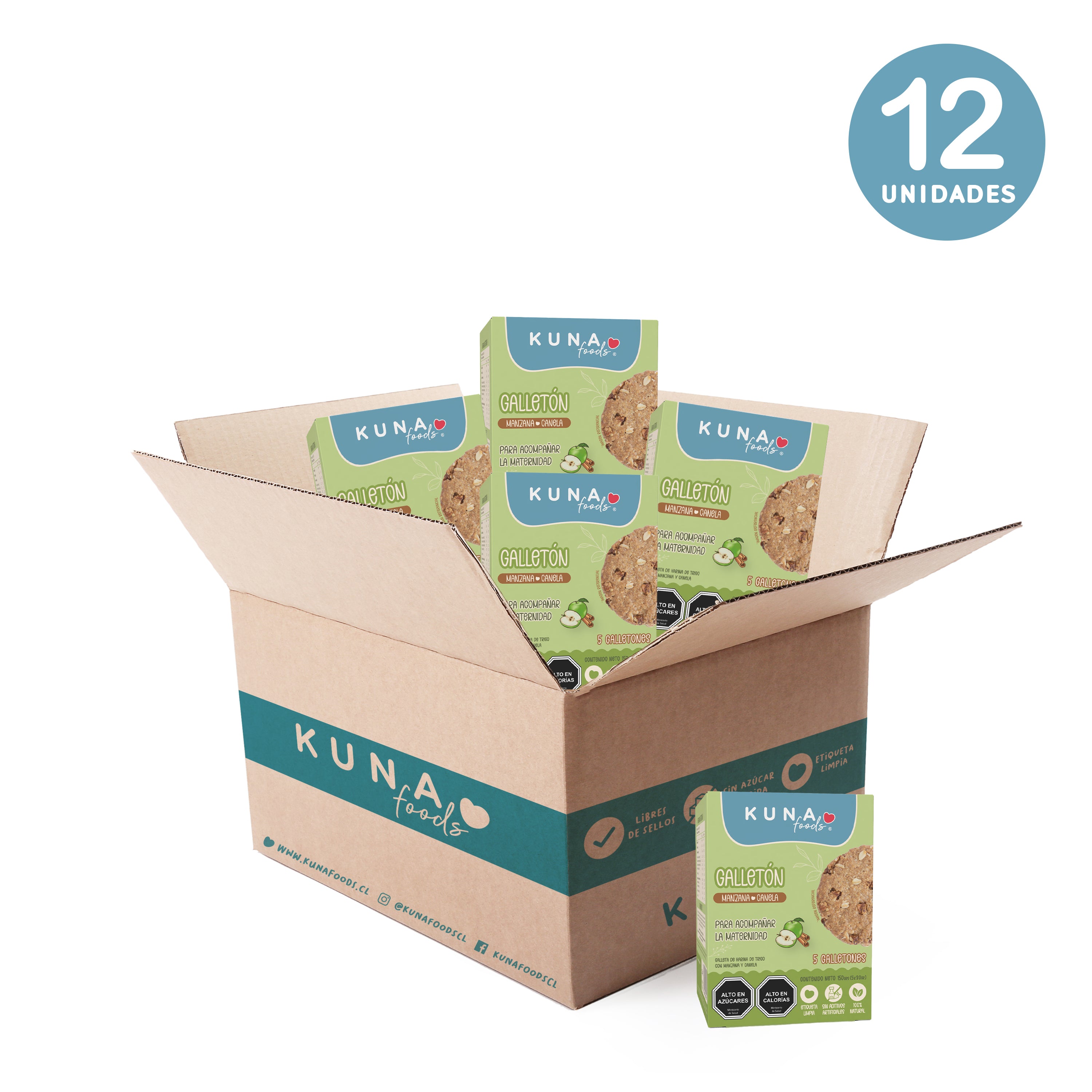 Caja Galletones Maternidad Manzana Canela