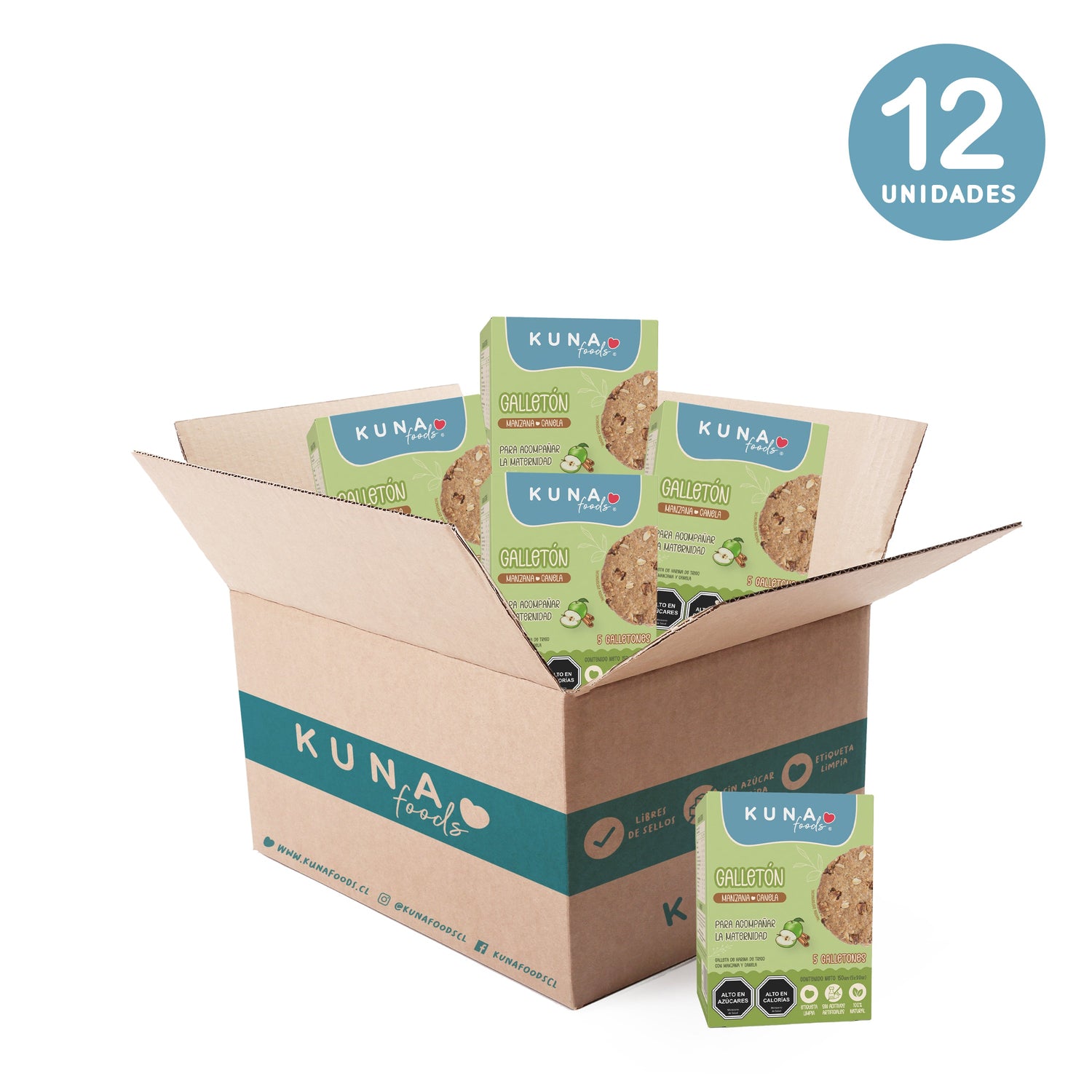 Caja Galletones Maternidad Manzana Canela
