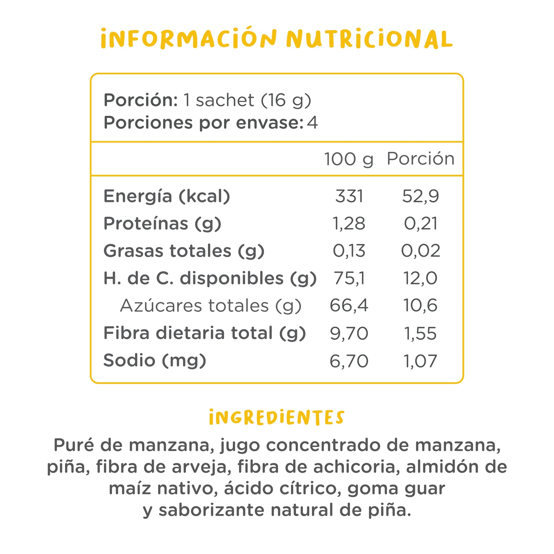 Caja Gumis Piña Kuna Foods gomitas de fruta en estuche, vegano sin azúcar añadida y sin gluten