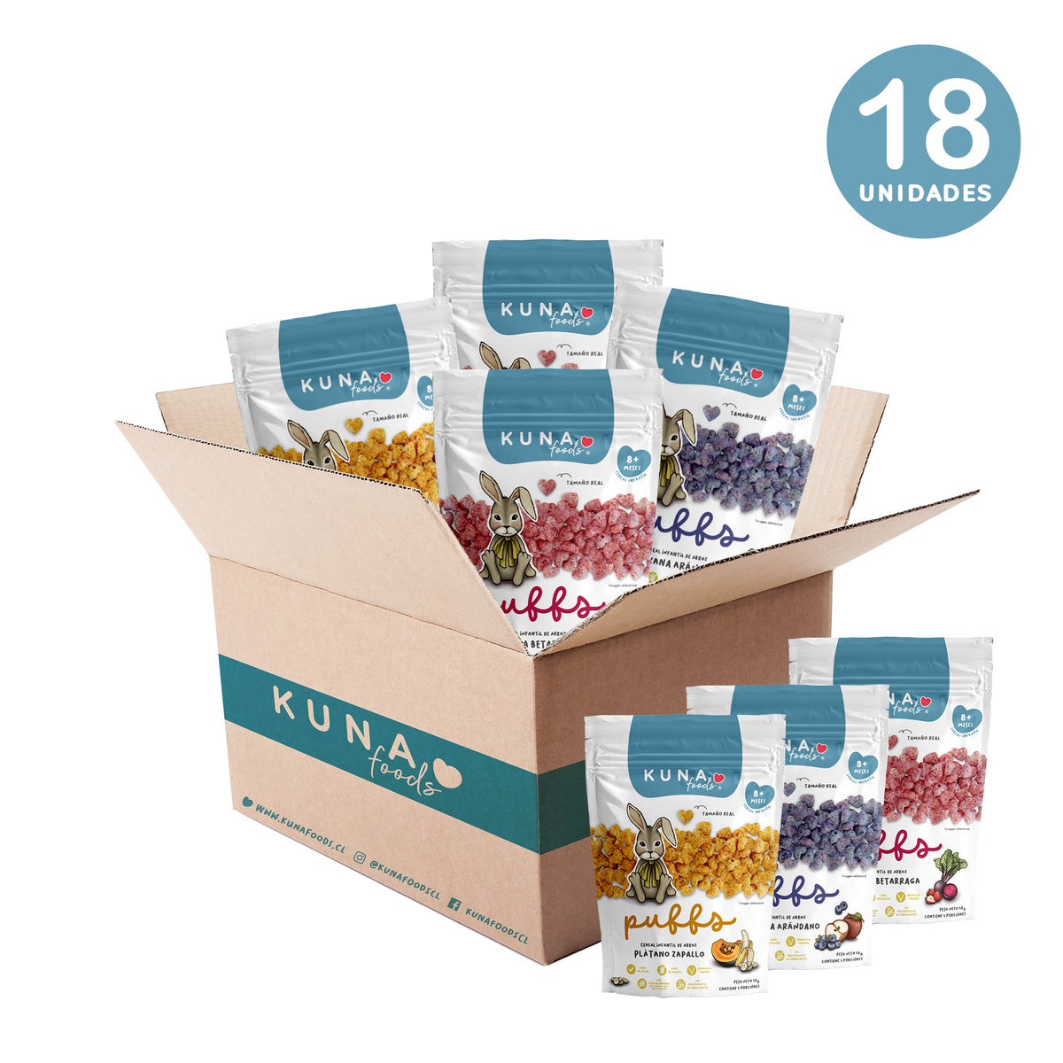 Caja Surtida Puffs Familiar (+8 Meses)