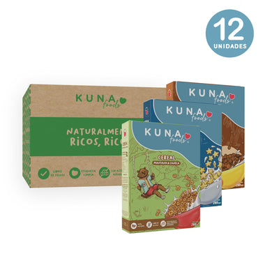 Caja Surtida Cereales:  Cacao, Vainilla y Manzana & Canela
