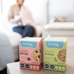Mix Galletones Maternidad de Kuna Foods, pack de galletón tipo snack horneado en cajas rosa y verde