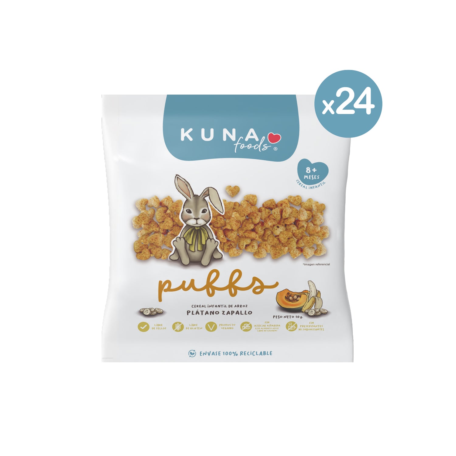 Caja Puffs Plátano Zapallo Individual