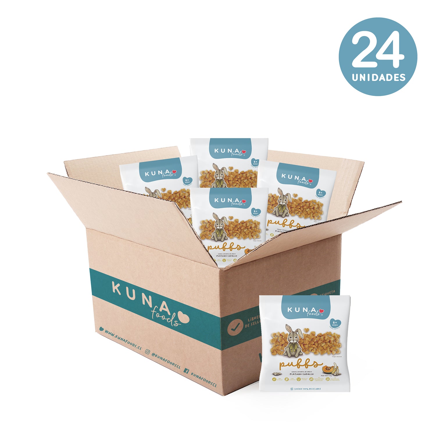 Caja Puffs Plátano Zapallo Individual