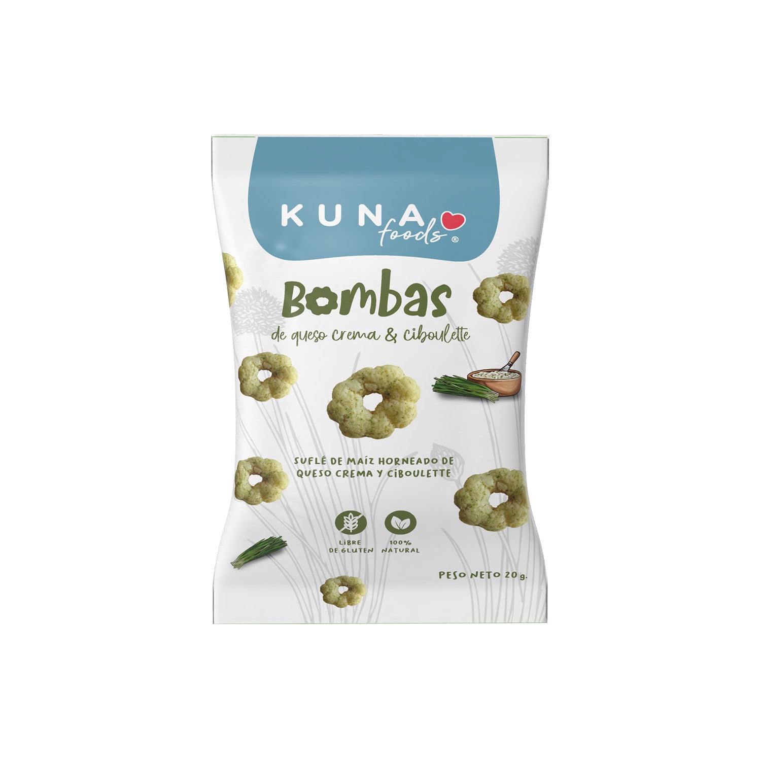 Bombas Queso Crema Ciboulette Individual