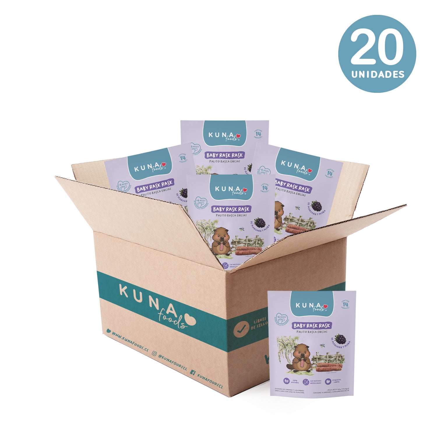 Caja Baby Rask Rask Manzana & Mora