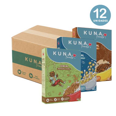Caja Surtida Cereales:  Cacao, Vainilla y Manzana & Canela