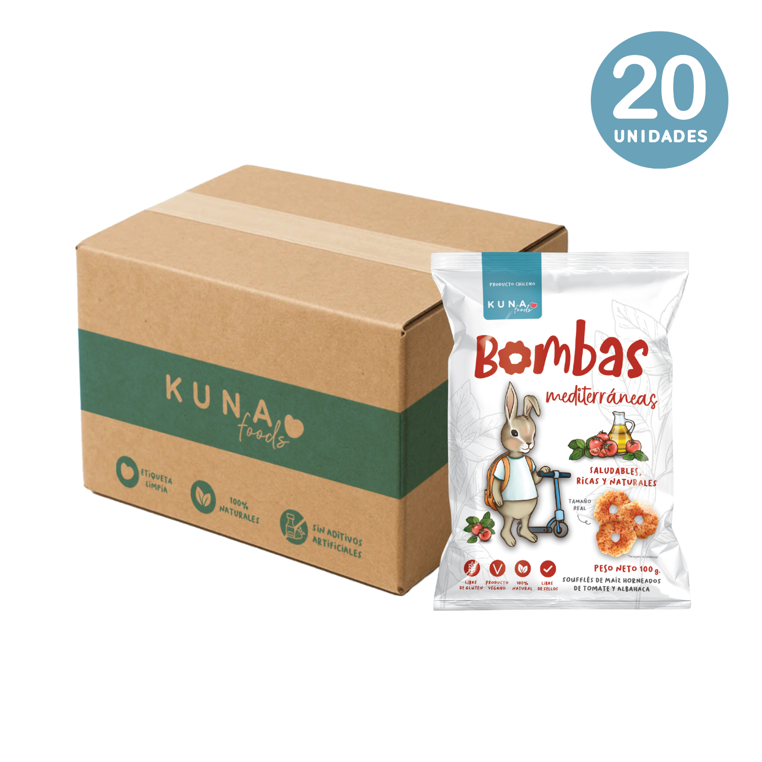CAJA BOMBAS MEDITERRÁNEAS FAMILIAR - 20 x 100GR